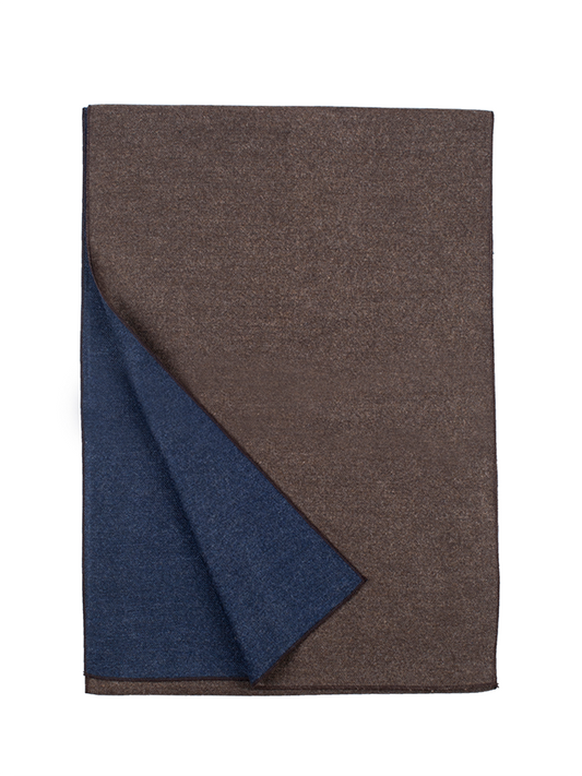 T.O. Collection Two-Toned Scarf - Brown-Heather Blue