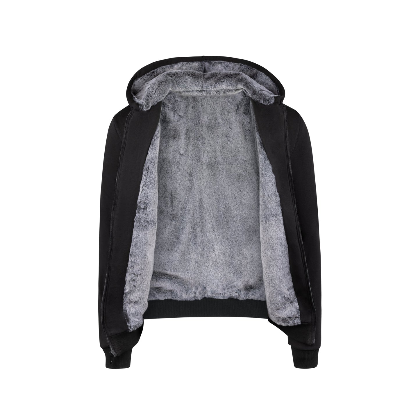 Men's Dulce Black Hoodie - Grey Fur
