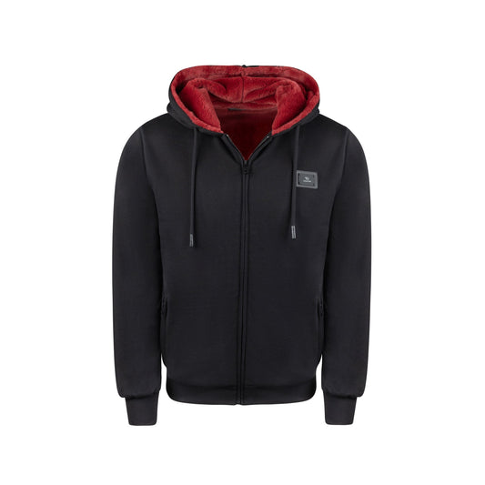 Men's Dulce Black Hoodie - Red Fur