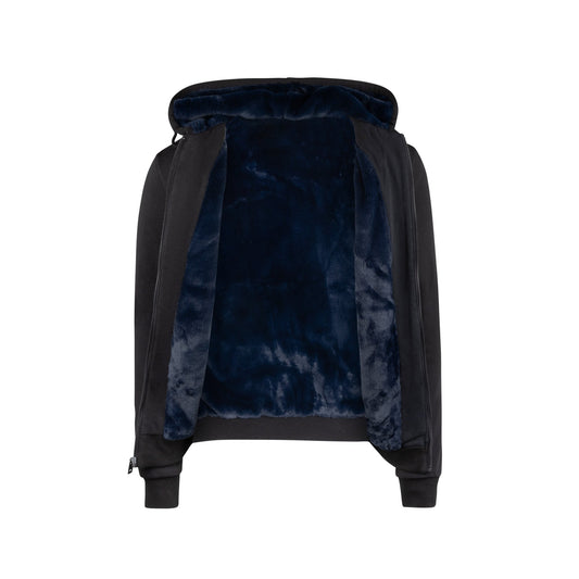 Men's Dulce Black Hoodie - Navy Fur
