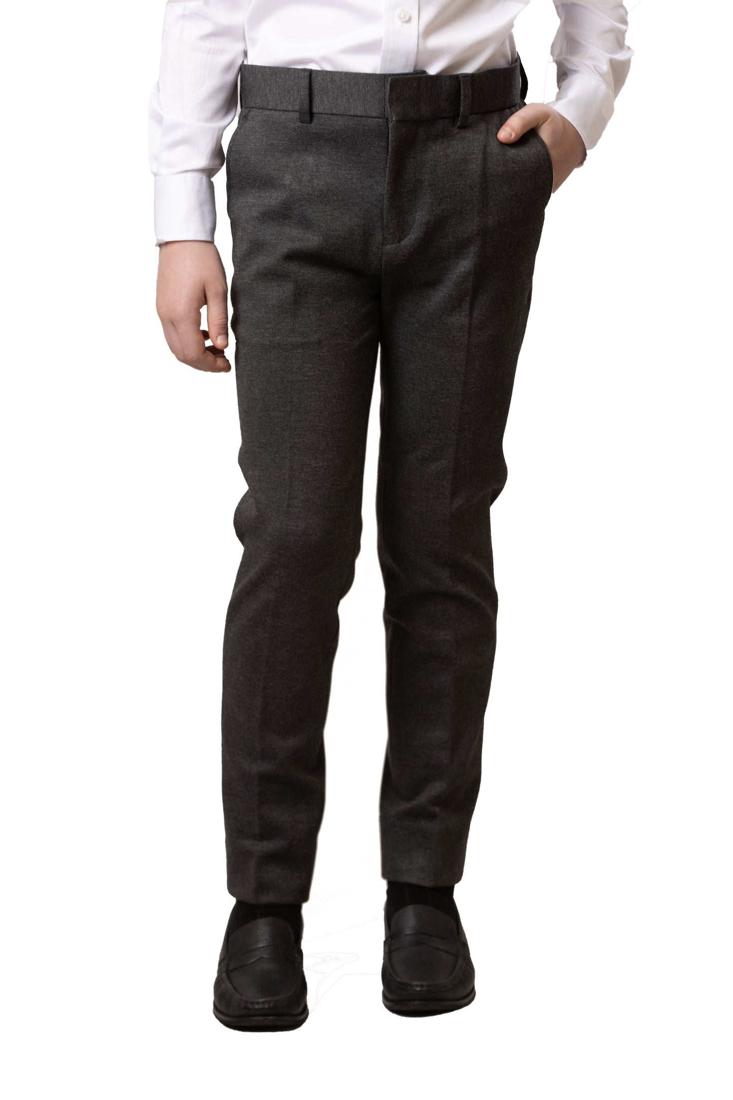 Boy's Soho Stretch Pants - Charcoal