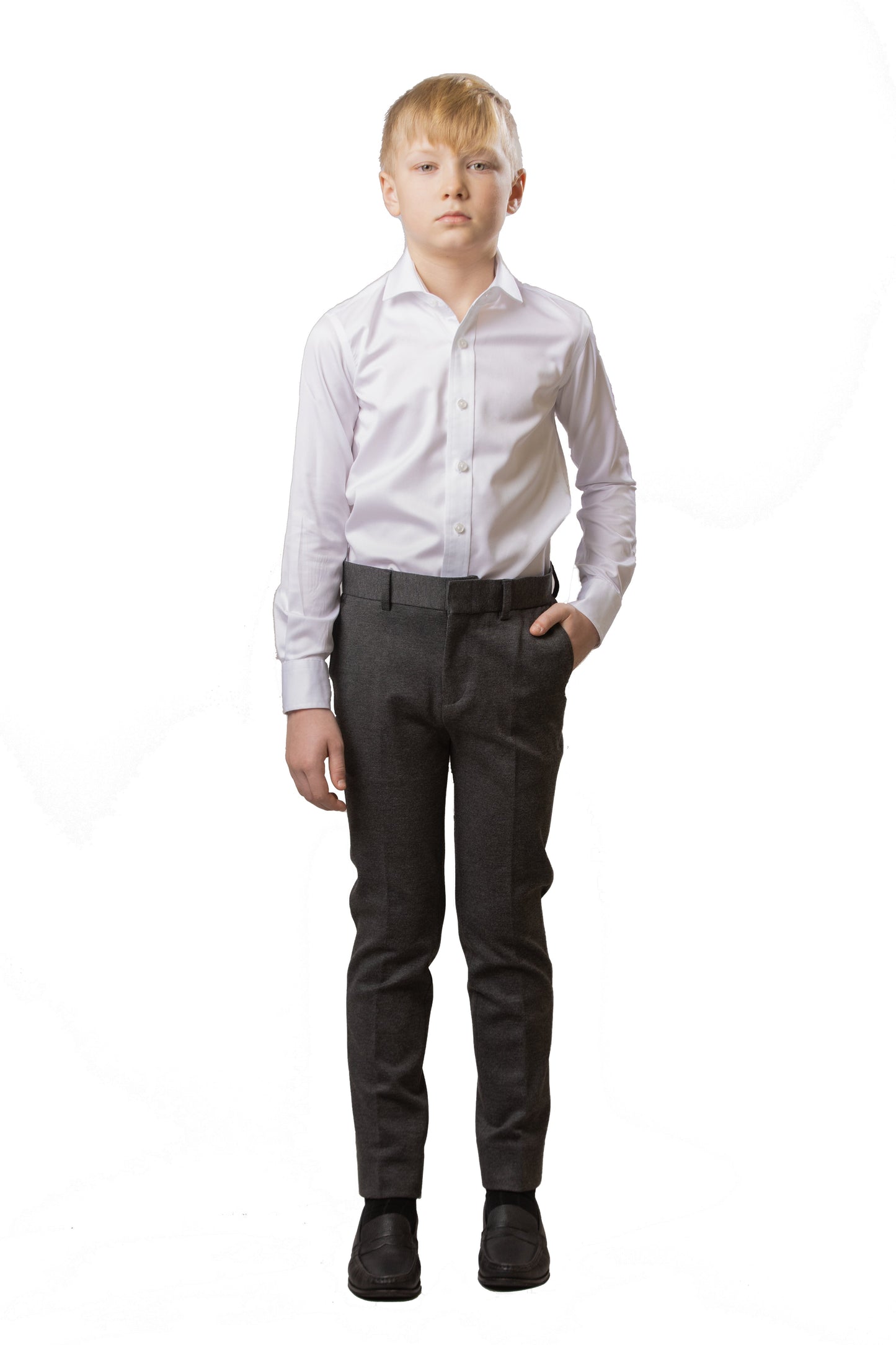 Boy's Soho Stretch Pants - Charcoal