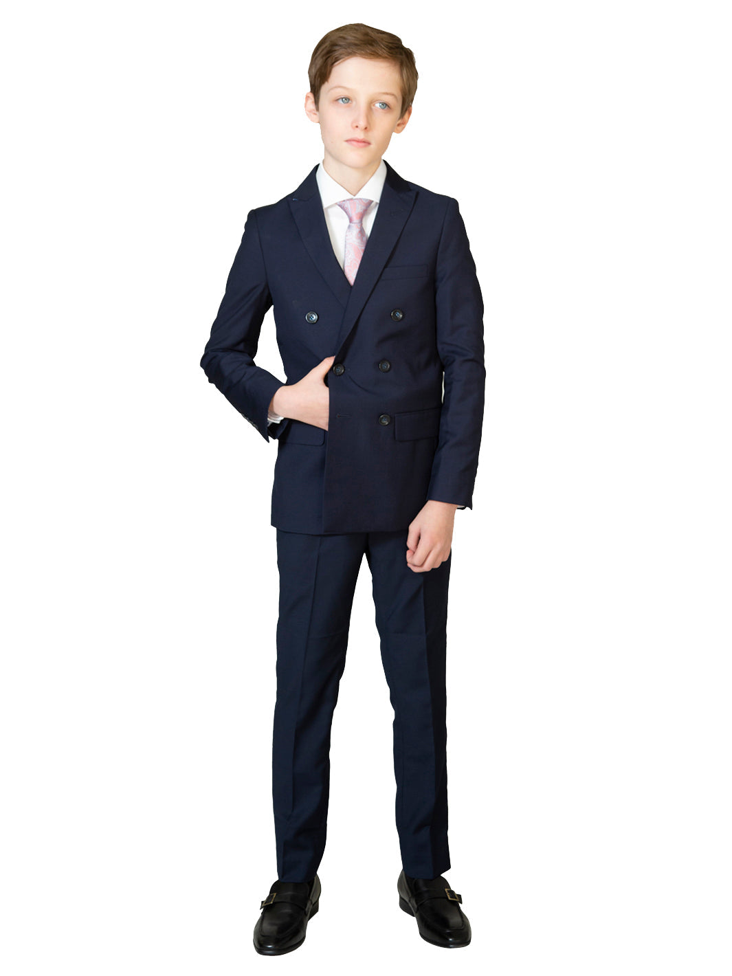 Boy's TR Double Breasted Suit - True Navy
