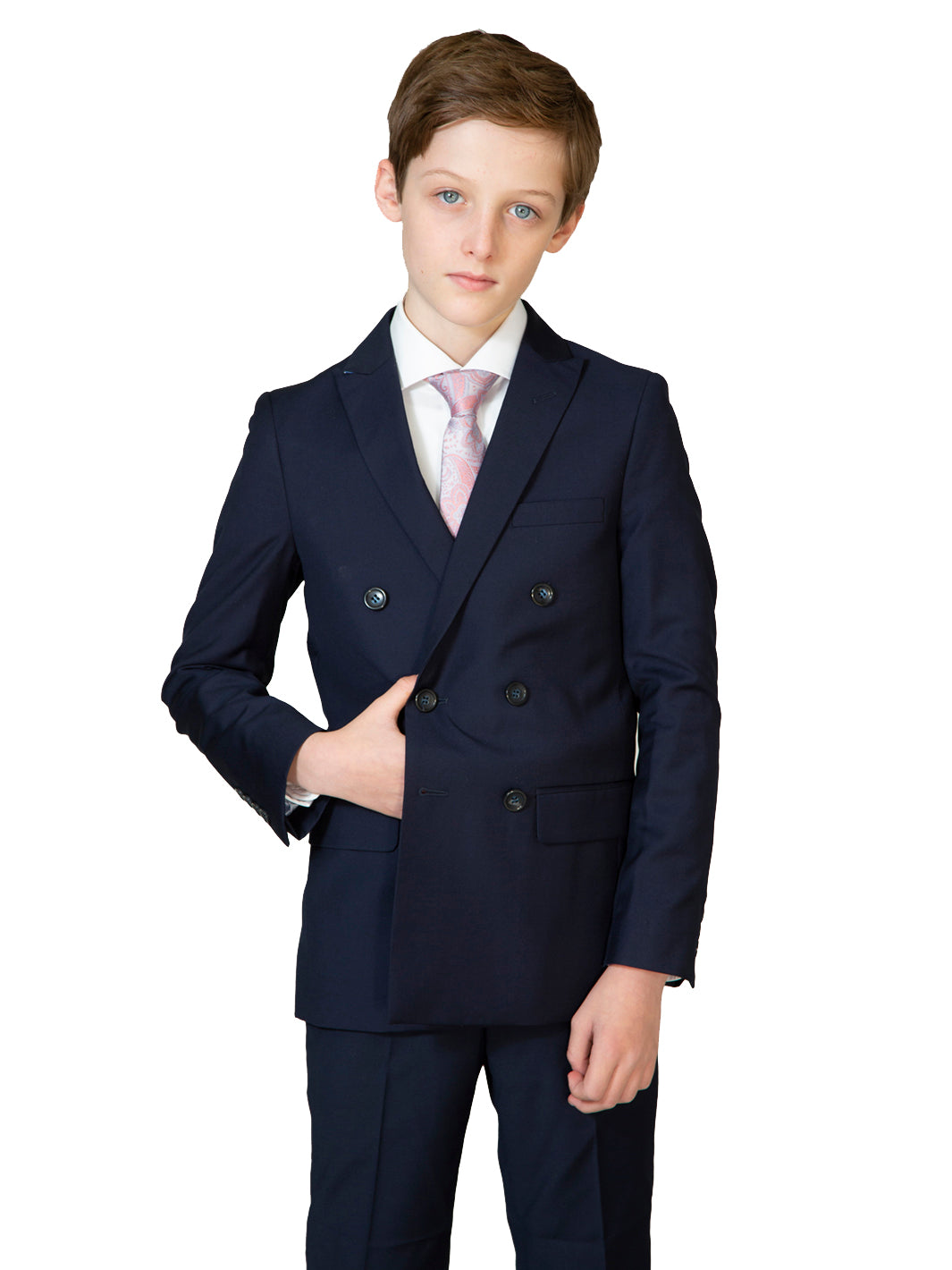 Boy's TR Double Breasted Suit - True Navy