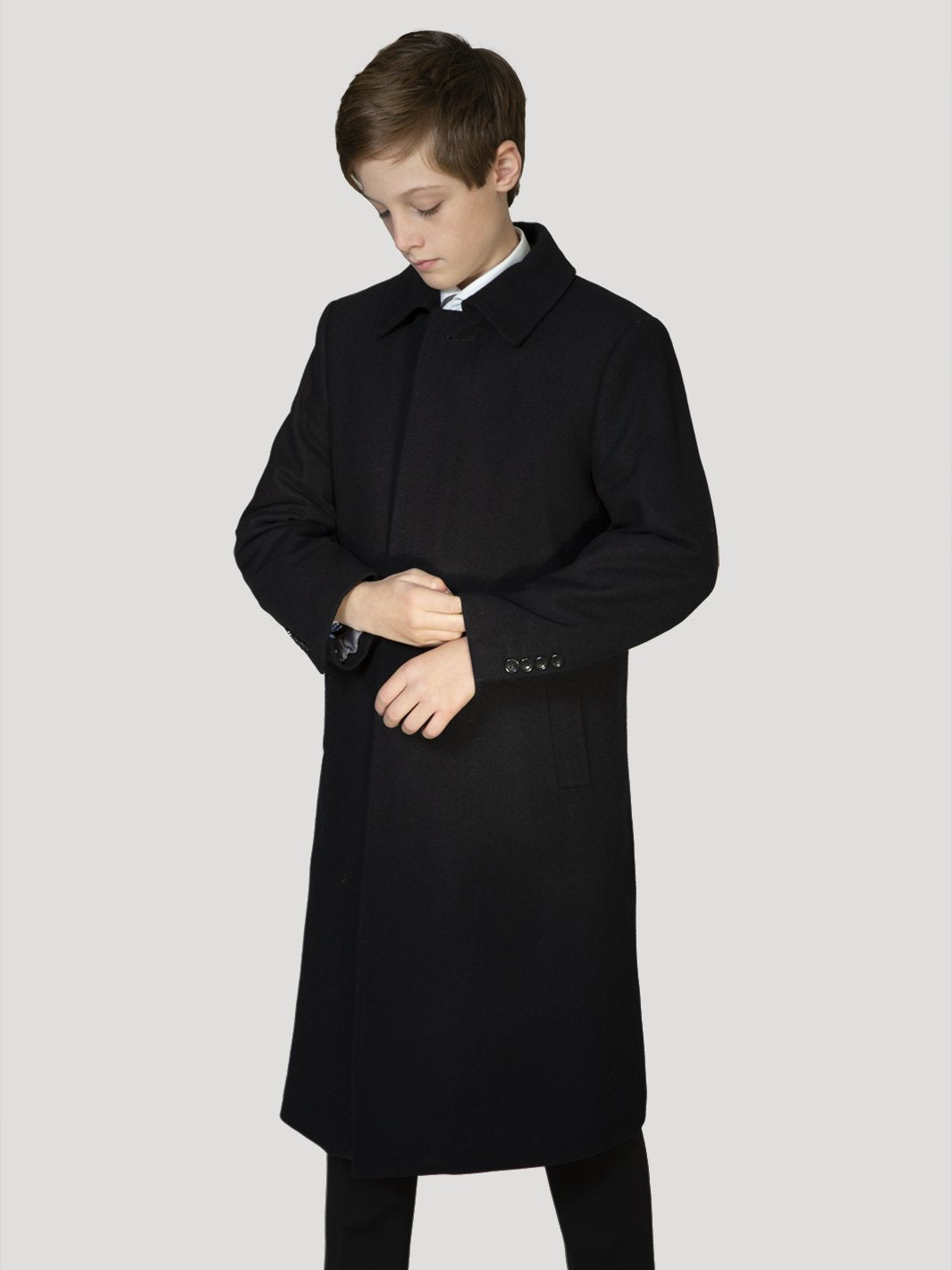 Boy's Charlotte Wool Long Coat