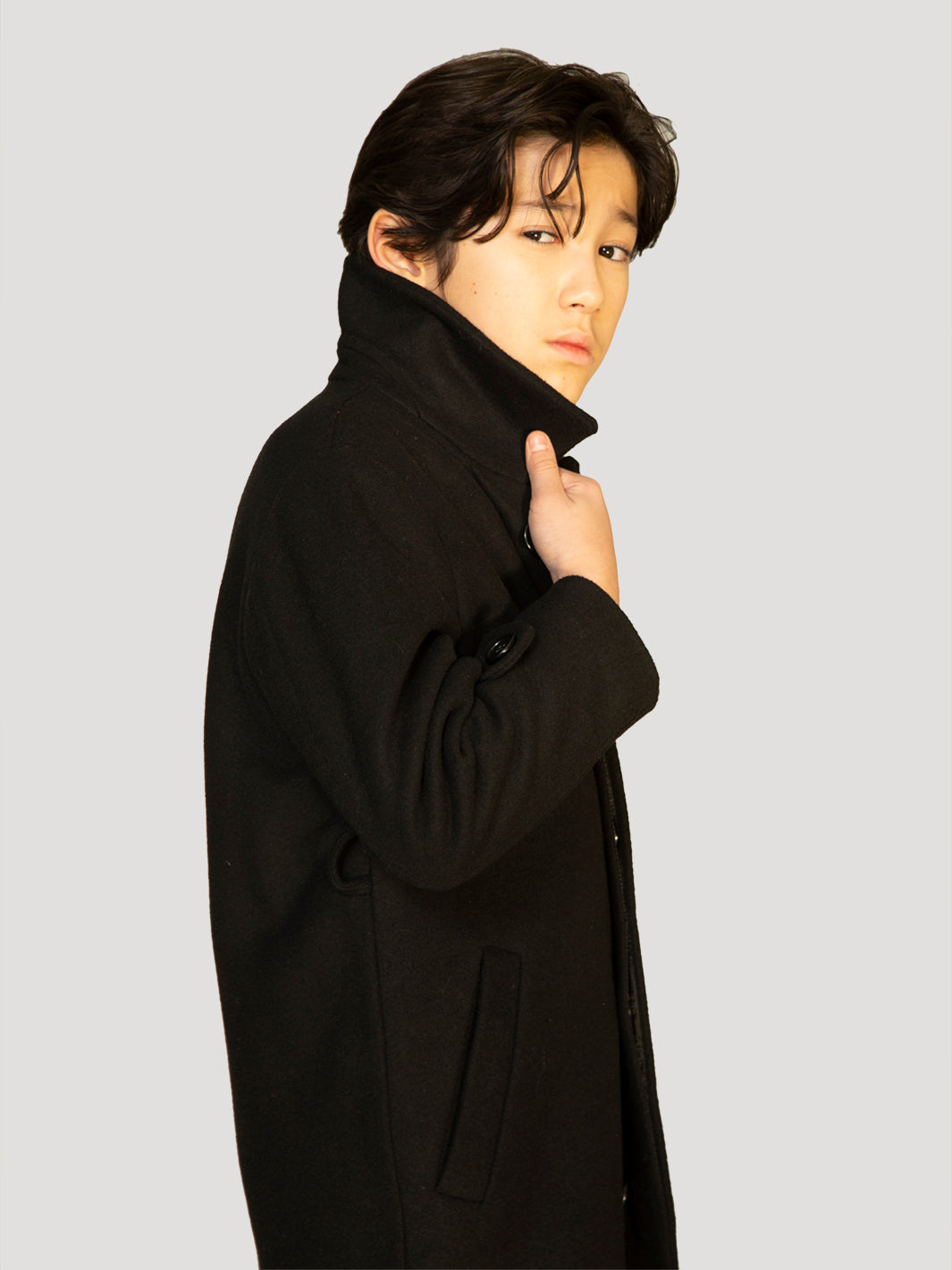 Boy's Charlotte Wool Long Coat