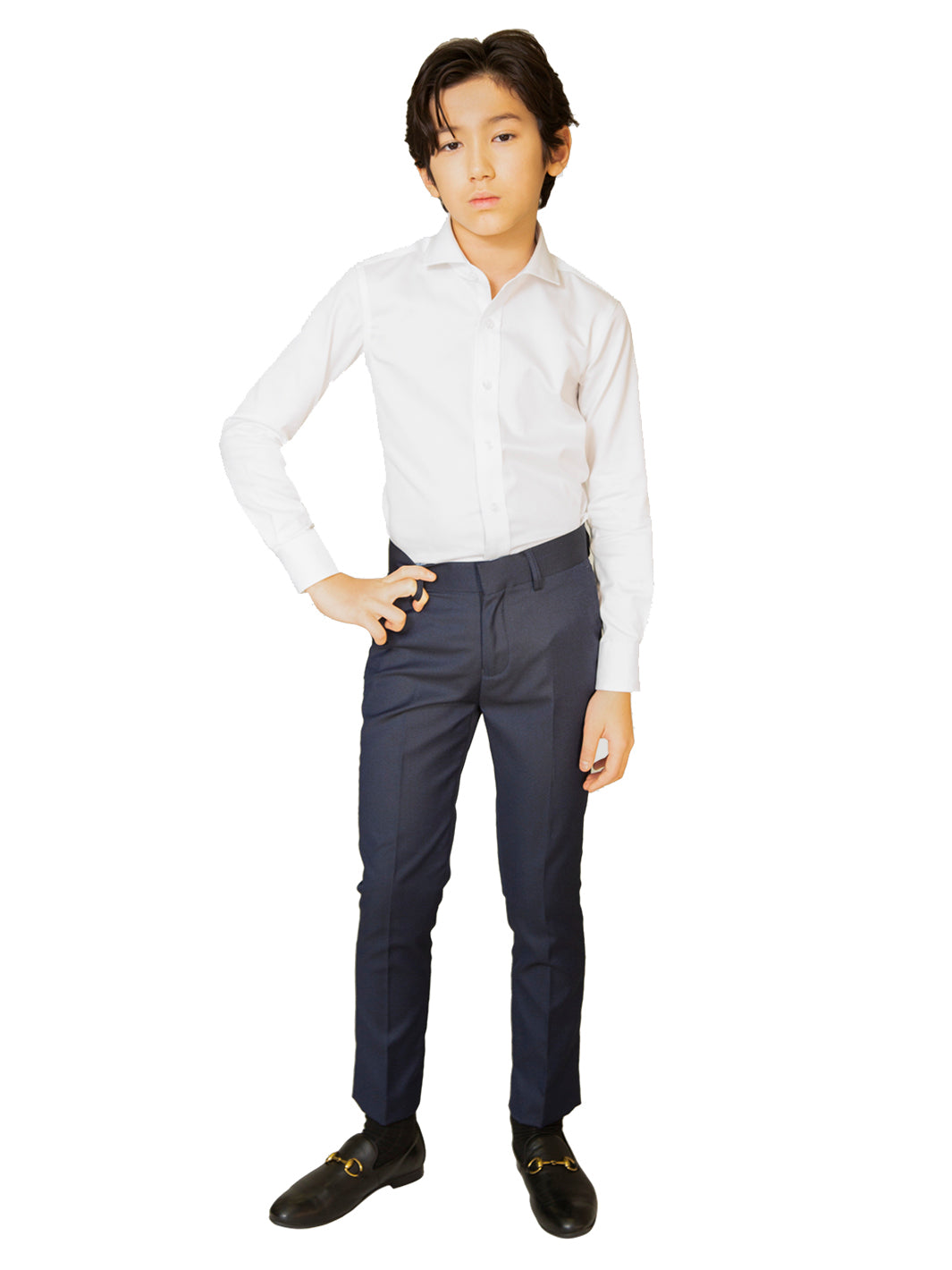 Boy's TR Pants - Black-on-Blue