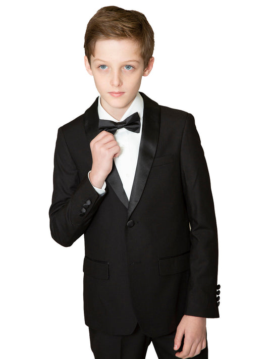 Boy's Shawl Lapel Tuxedo - Black