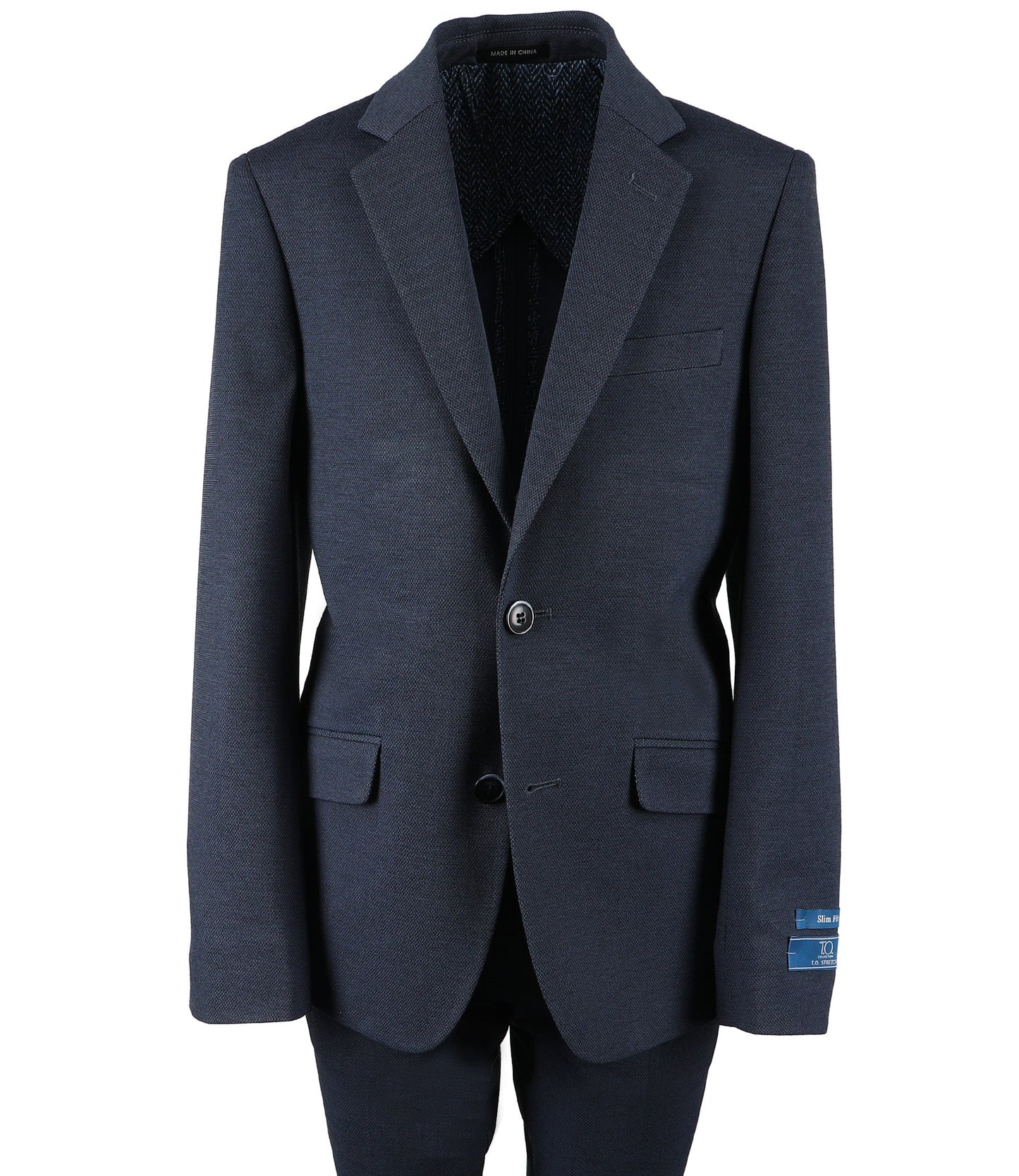 T.O. Boy's Fashion Suit - Blue Birdseye