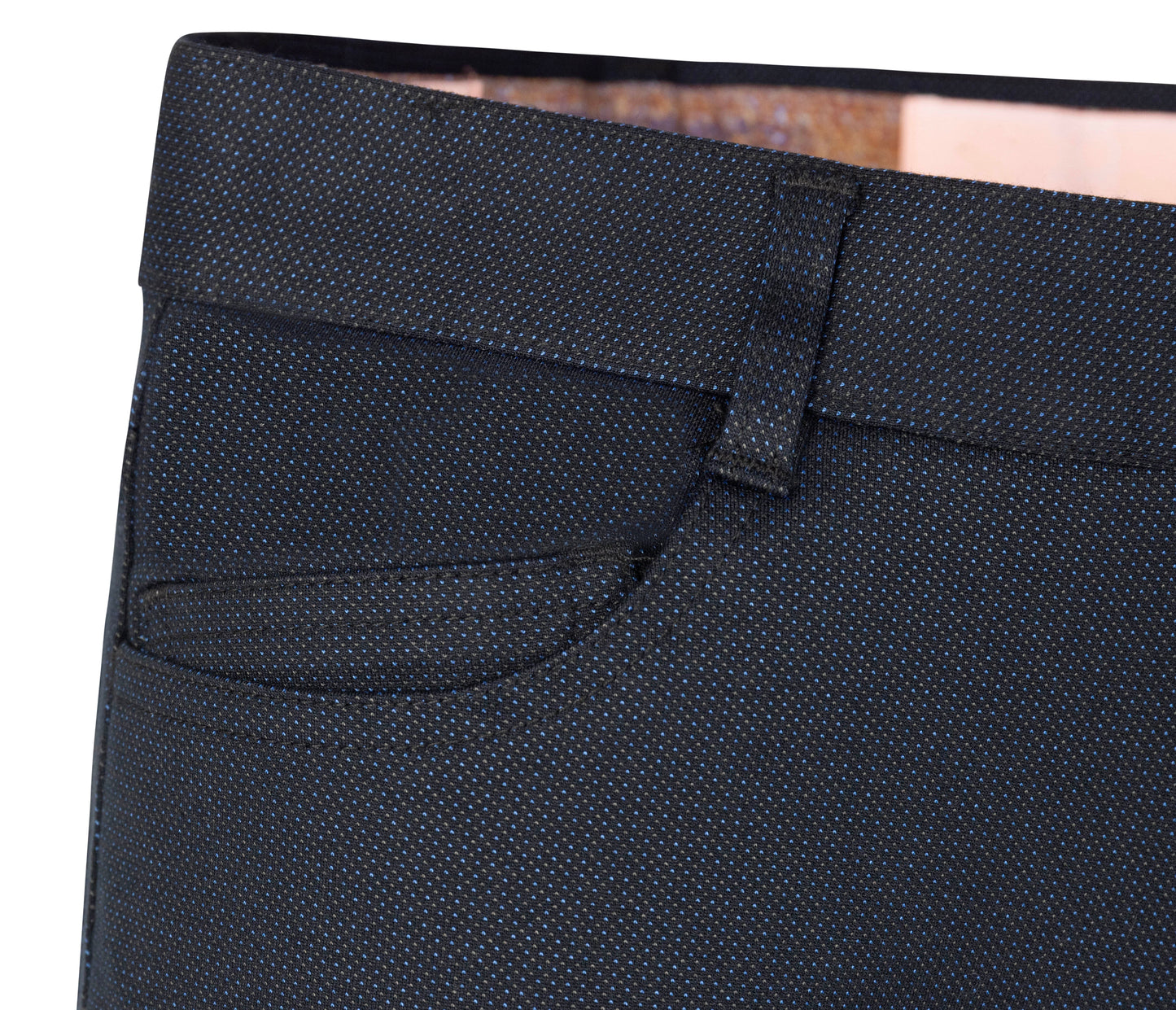 Boy's Basic Stretch Suit - Pin Dot Navy