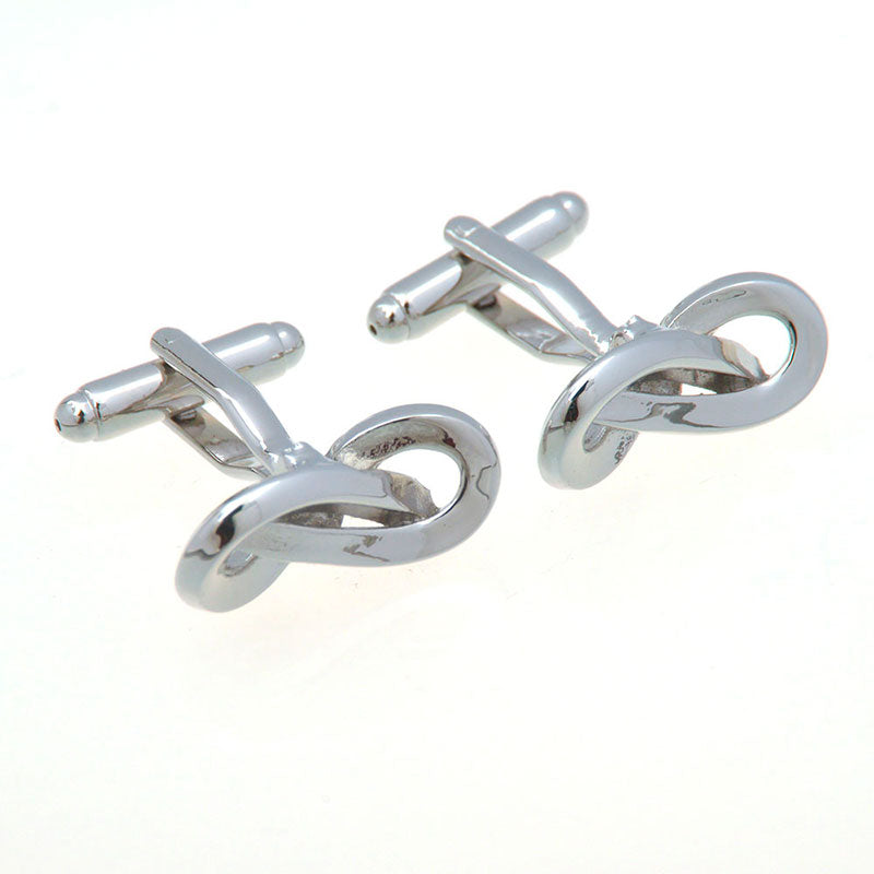 T.O. Collection Rounded Silver Cufflinks