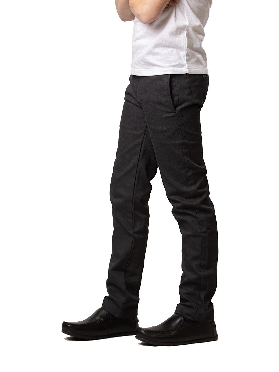 Boy's Casual Stretch Pants - Black
