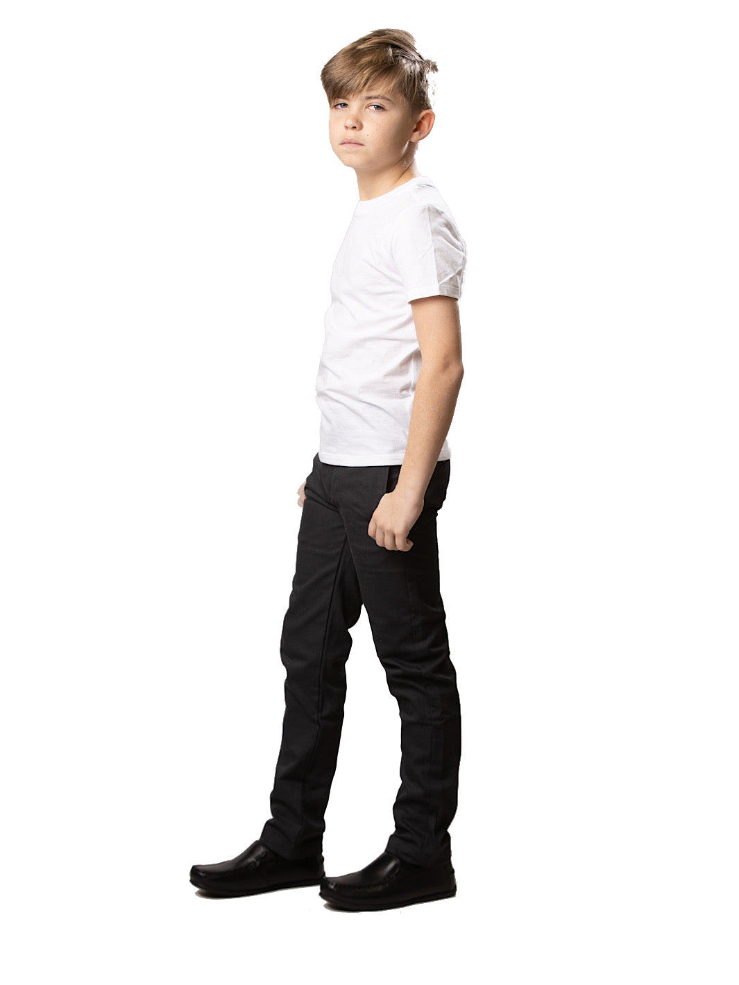 Boy's Casual Stretch Pants - Black