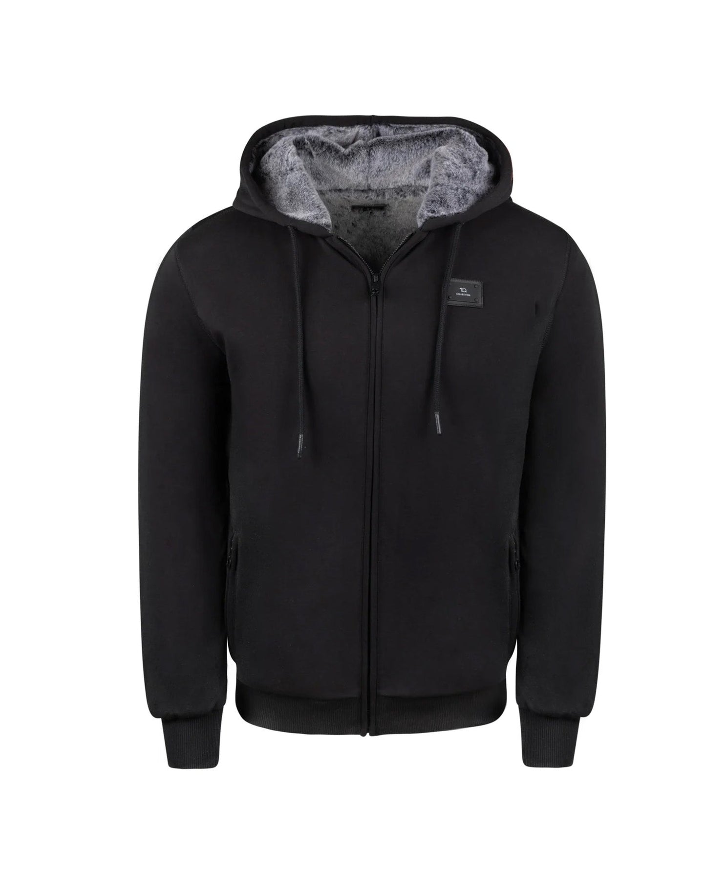 T.O. Collection Kid's Dulce Black X Style Hoodie with thumb hole - Grey Fur