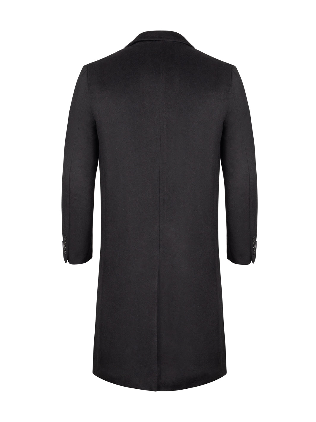 Men's Charlotte Wool Long Coat - Black