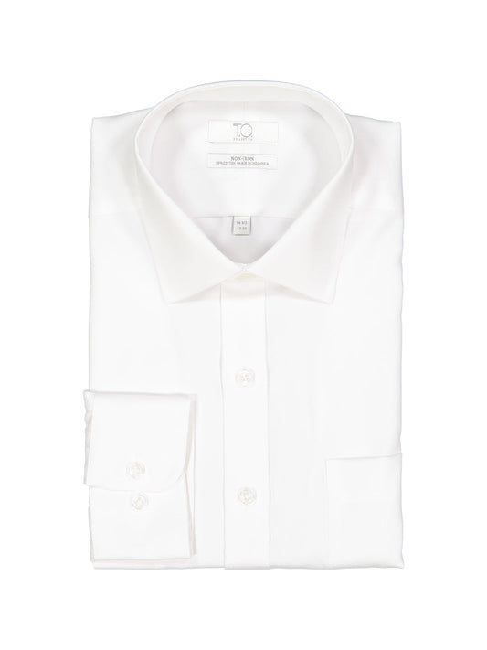 Men's  Blue Label Pinpoint Non-Iron White Shirt