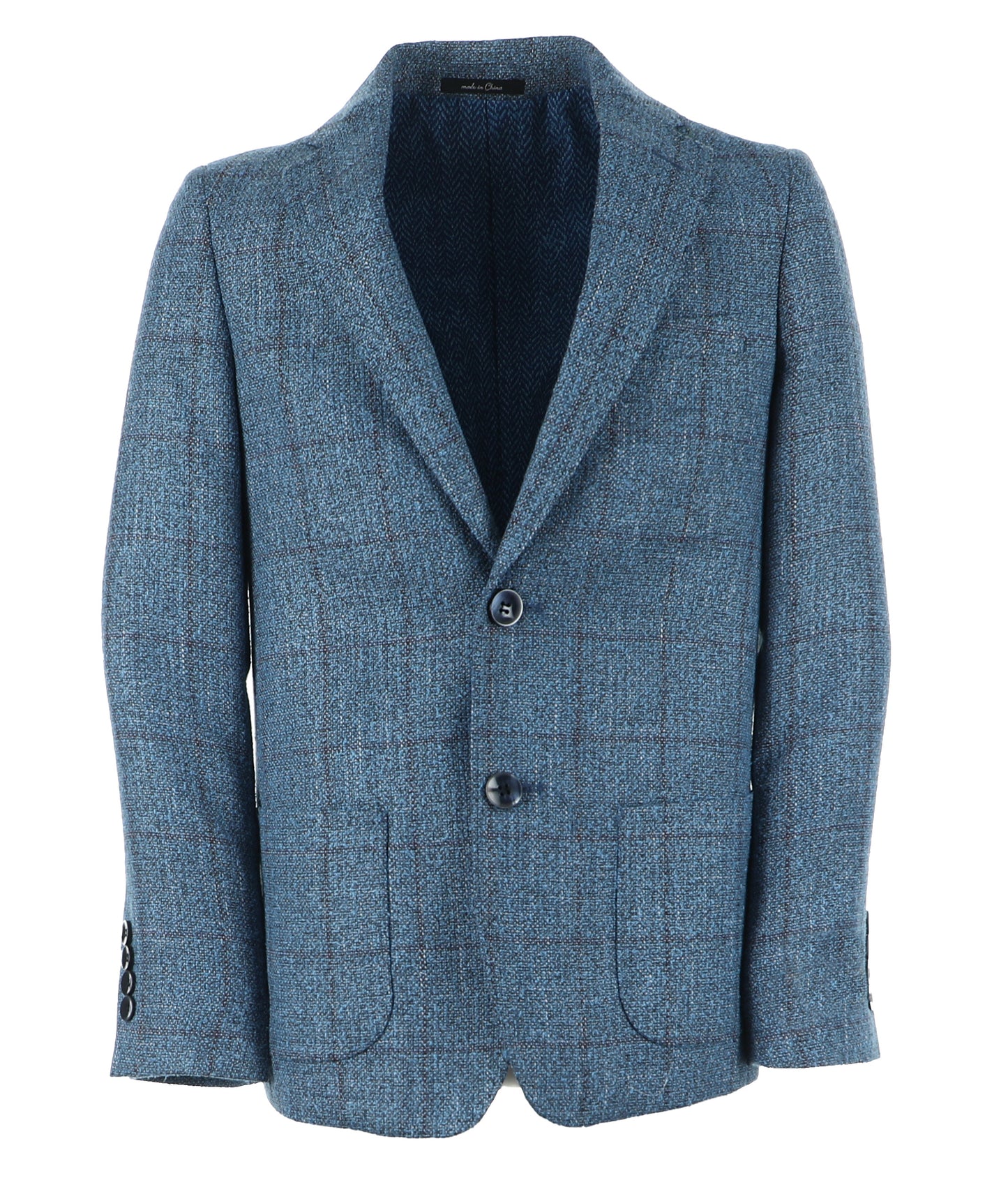 Boy's Fashion Patch Pocket Blazer - Light Blue