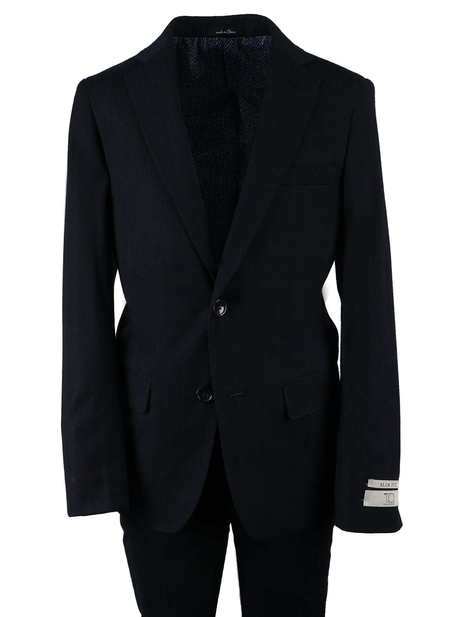 T.O. Boy's Fashion Suit - Pinstripe Midnight Navy