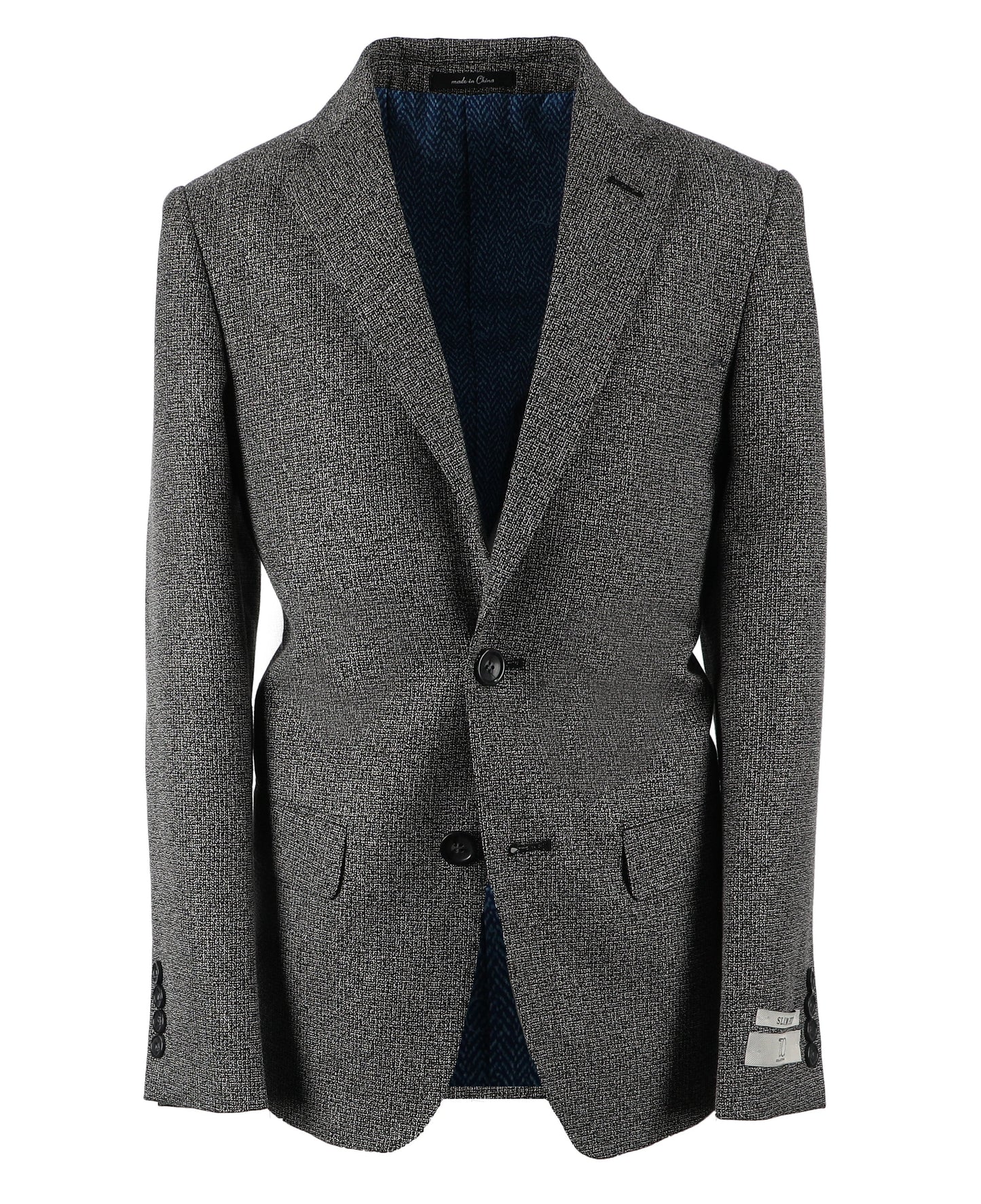 T.O. Boy's Patched Pocket Fashion Blazer - Black Twill Design