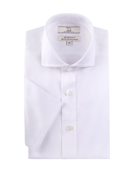 Boy's Short Sleeve Stretch Non-Iron Shirt