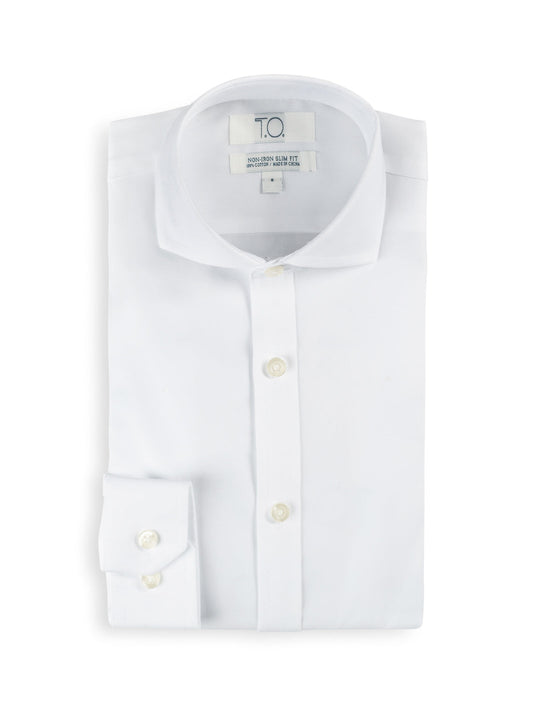 Boy's Blue Label Pinpoint Non-Iron White Shirt