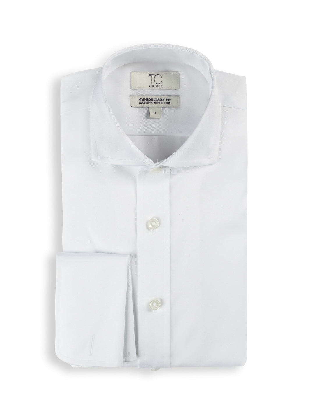Boy's Purple Label White Twill Non-Iron Shirt