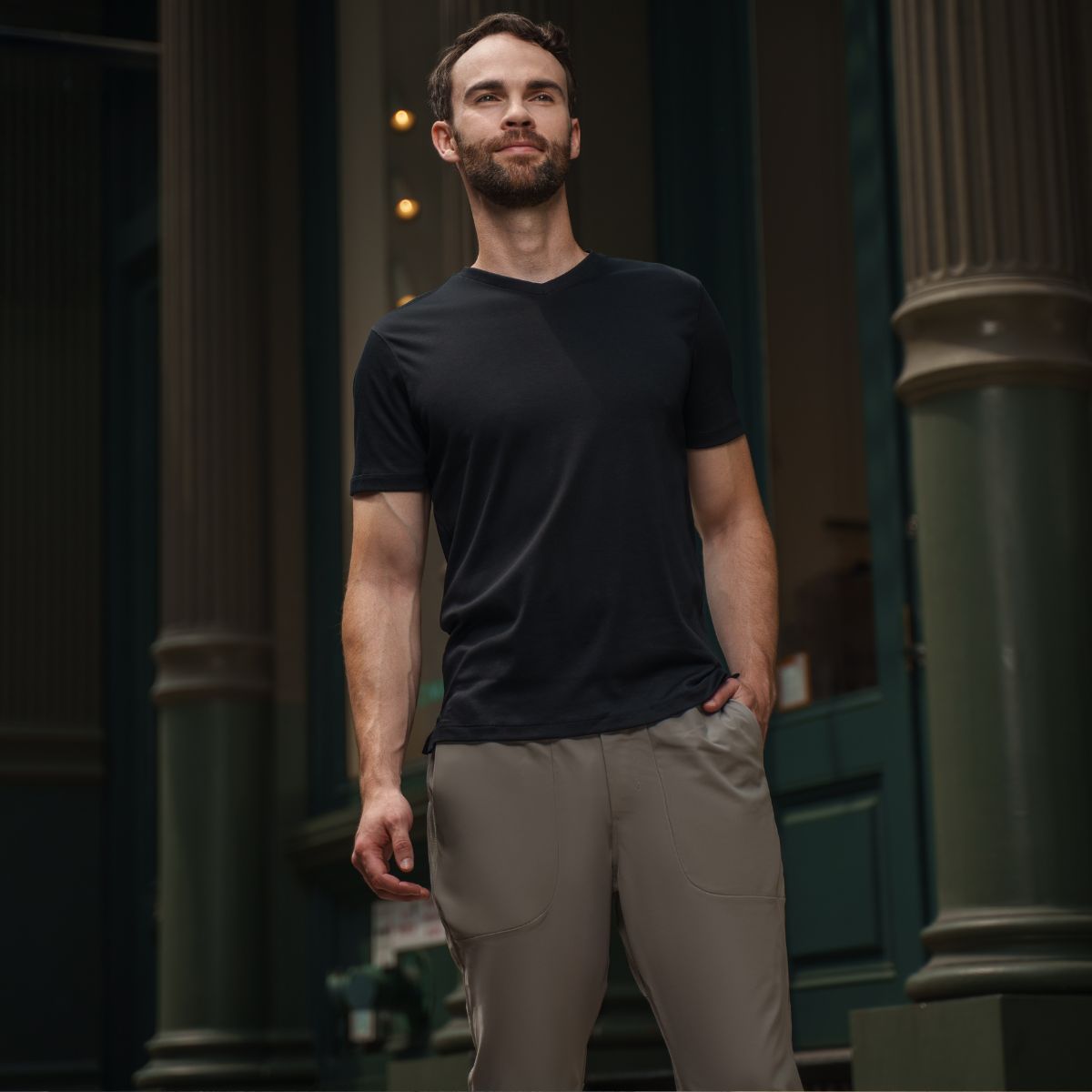 T.O. Men's Slim Jogger Pants - Beige