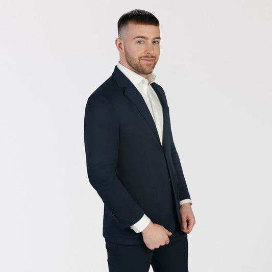 T.O Men's Patch Pocket Performance Blazer Jacket - Navy