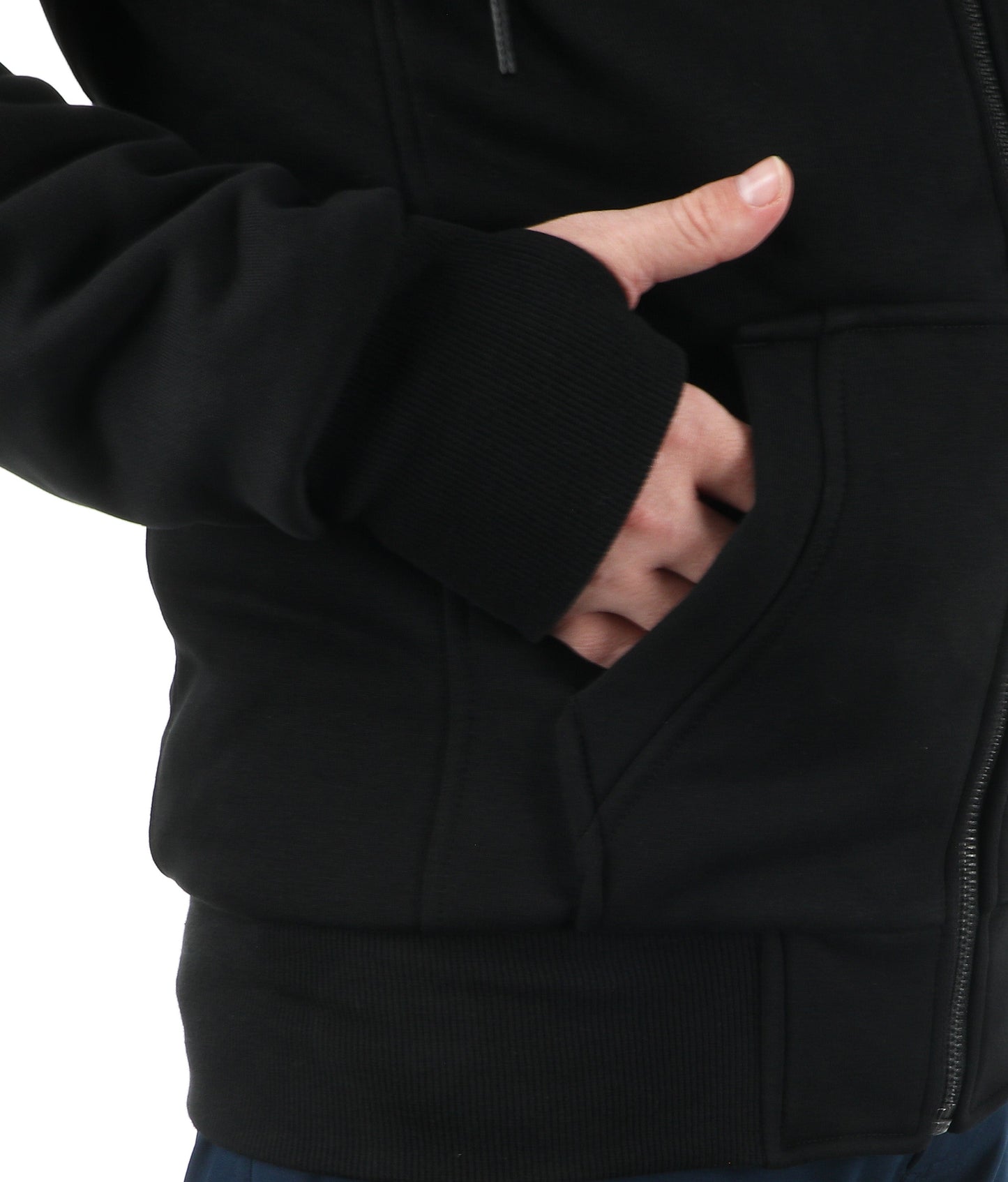 T.O. Collection Kid's Dulce Black X Style Hoodie with thumb hole - Grey Fur