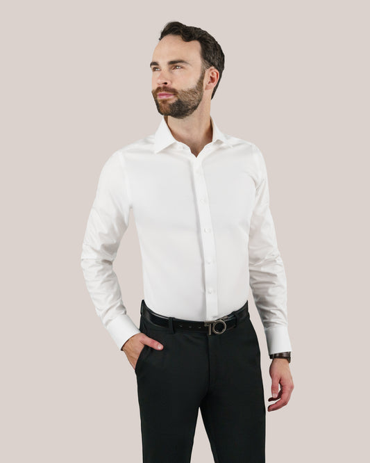 Men's  Blue Label Pinpoint Non-Iron White Shirt