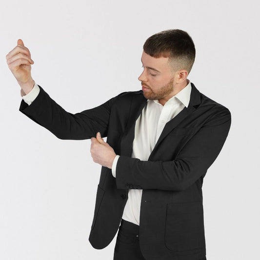 T.O Men's Performance Blazer Jacket - Black