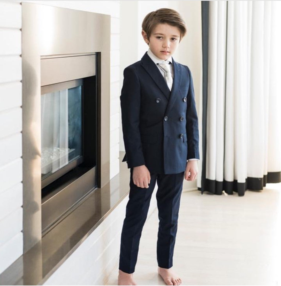 Boy's TR Double Breasted Suit - True Navy