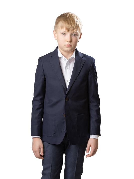 Boy's TR Patch Pocket Suit Jacket - True Navy