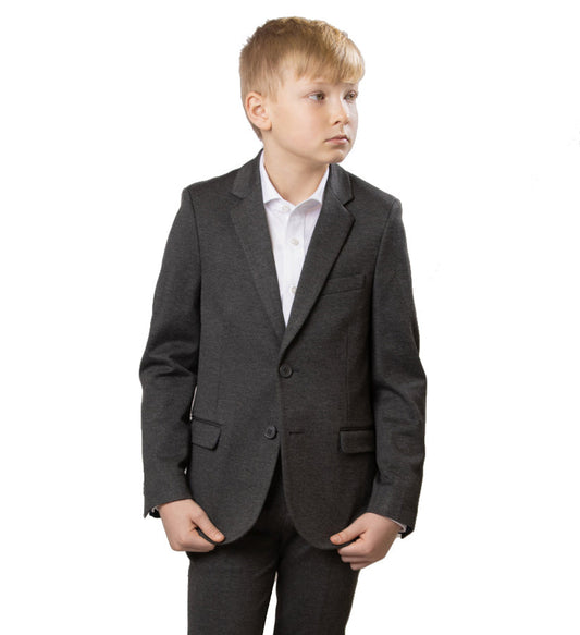 Boy's Soho Stretch Suit Jacket - Charcoal