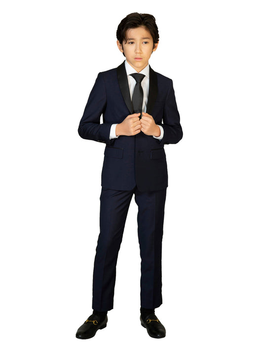 Boy's Shawl Lapel Tuxedo - True Navy