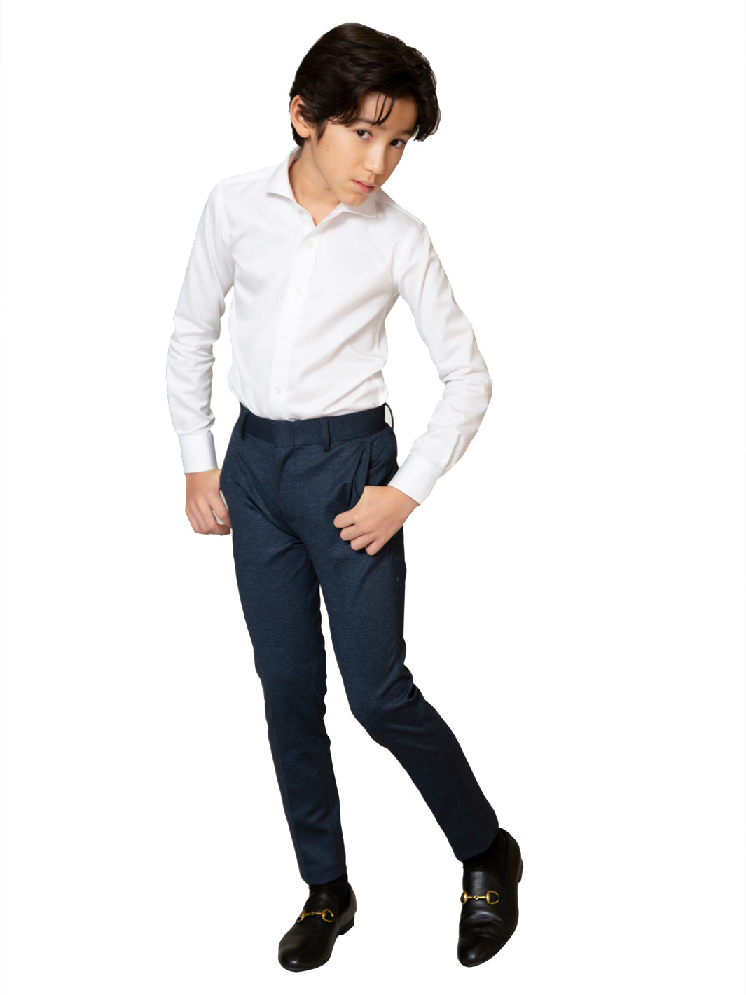 Boy's Soho Stretch Pants - Navy Design