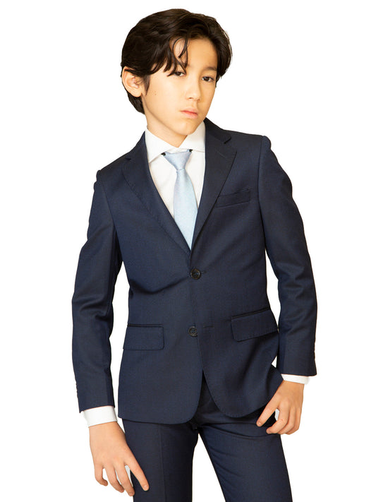 Boy's TR Suit Jacket - Black-on-Blue
