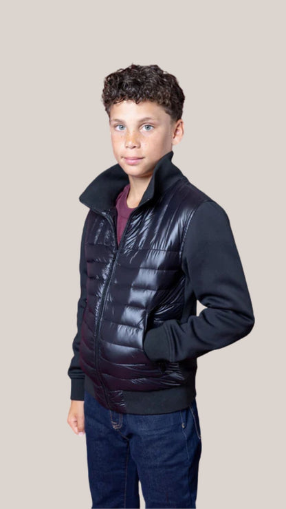 Boy's Jackie Light Bomber Puffer Jacket - Black