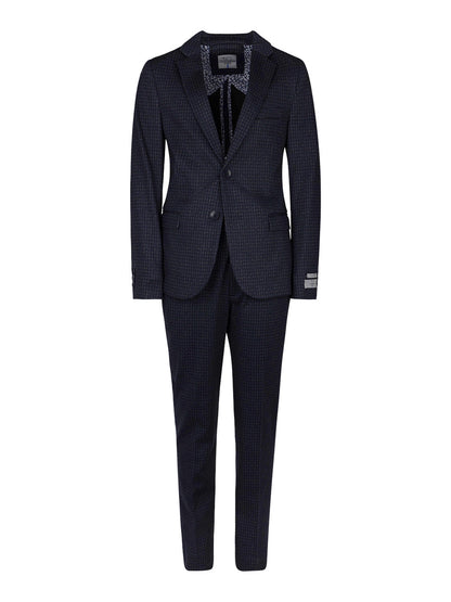 Boy's Soho Stretch Suit - Blue Check