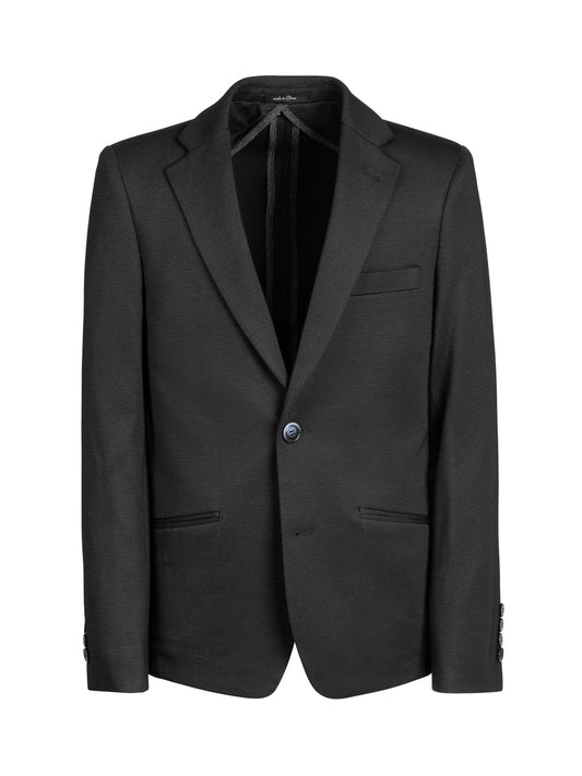 Boy's Basic Stretch Suit Jacket - Black