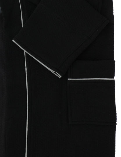 T.O Boy's Black Modal Waffle Bathrobe