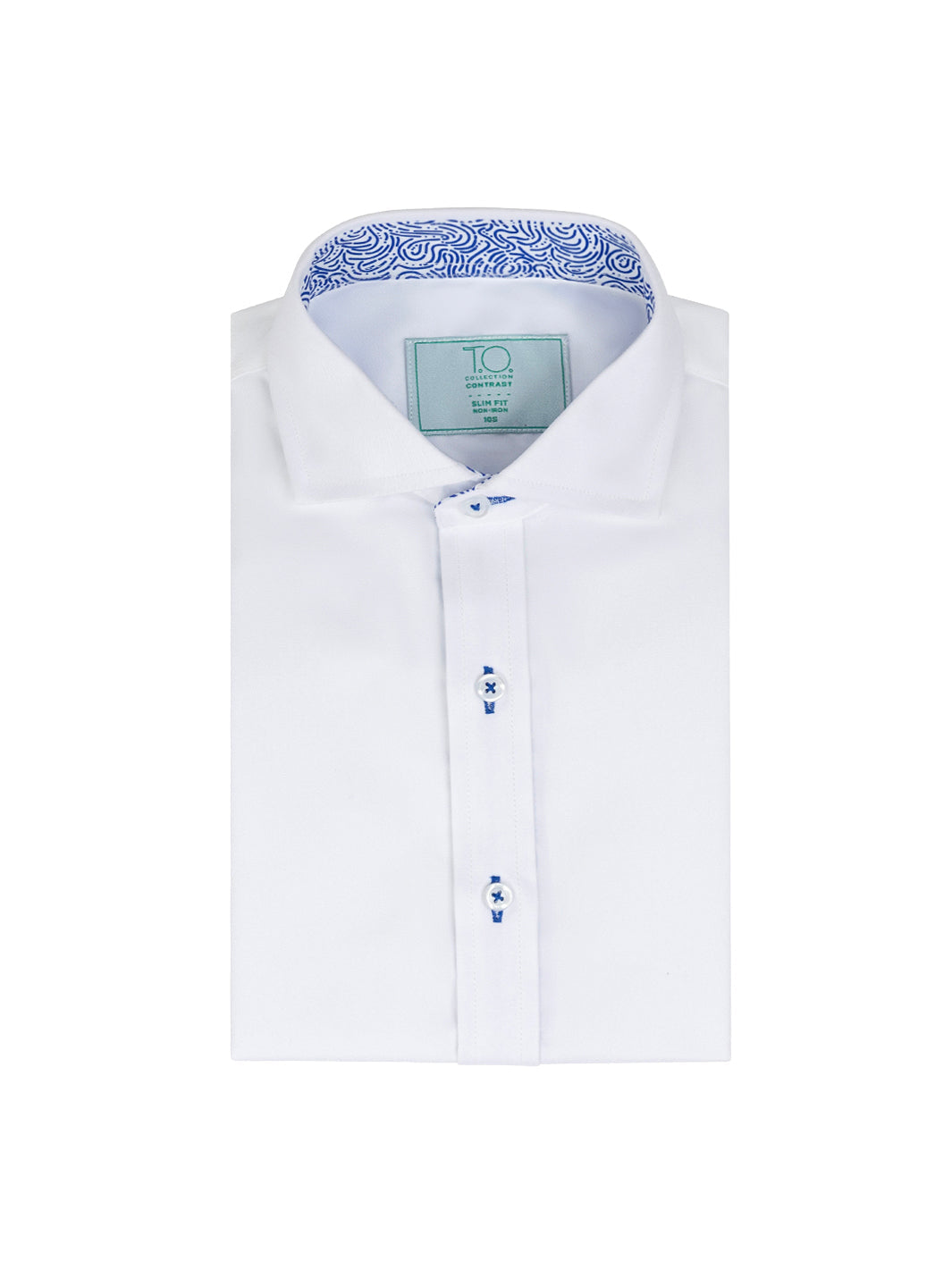 Boy's Swirl Contrast Shirt - Blue