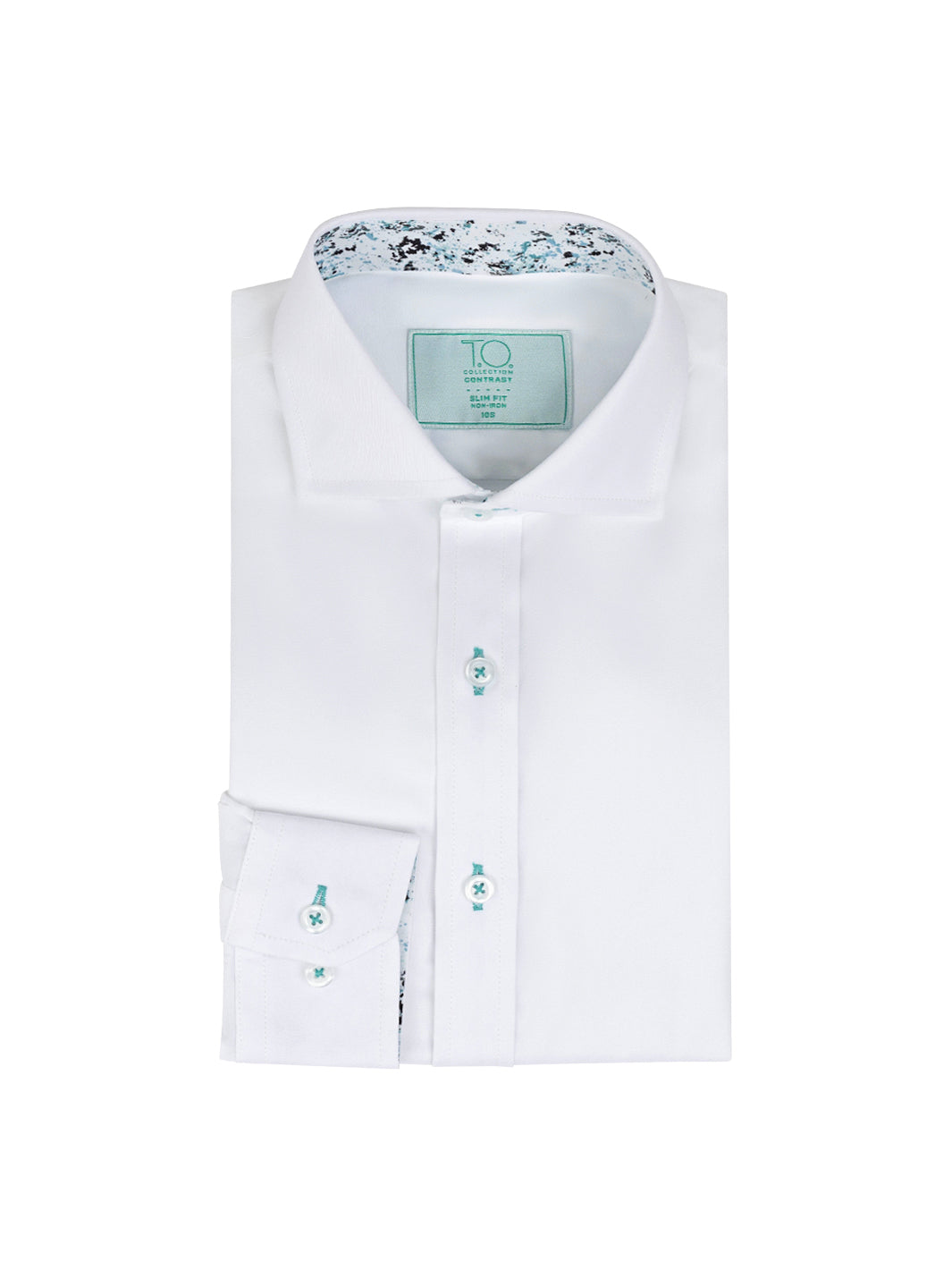 Boy's Splatter Contrast Shirt - Teal