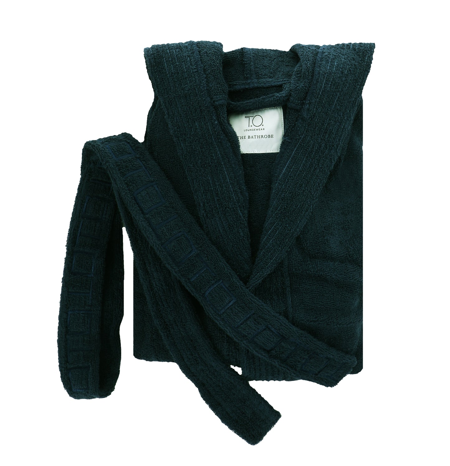 T.O Boy's Black French Terry Bathrobe