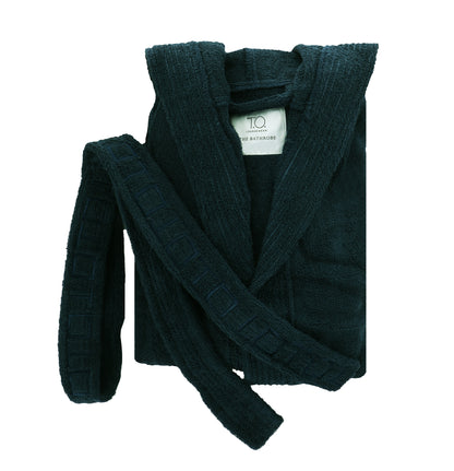 T.O Boy's Black French Terry Bathrobe