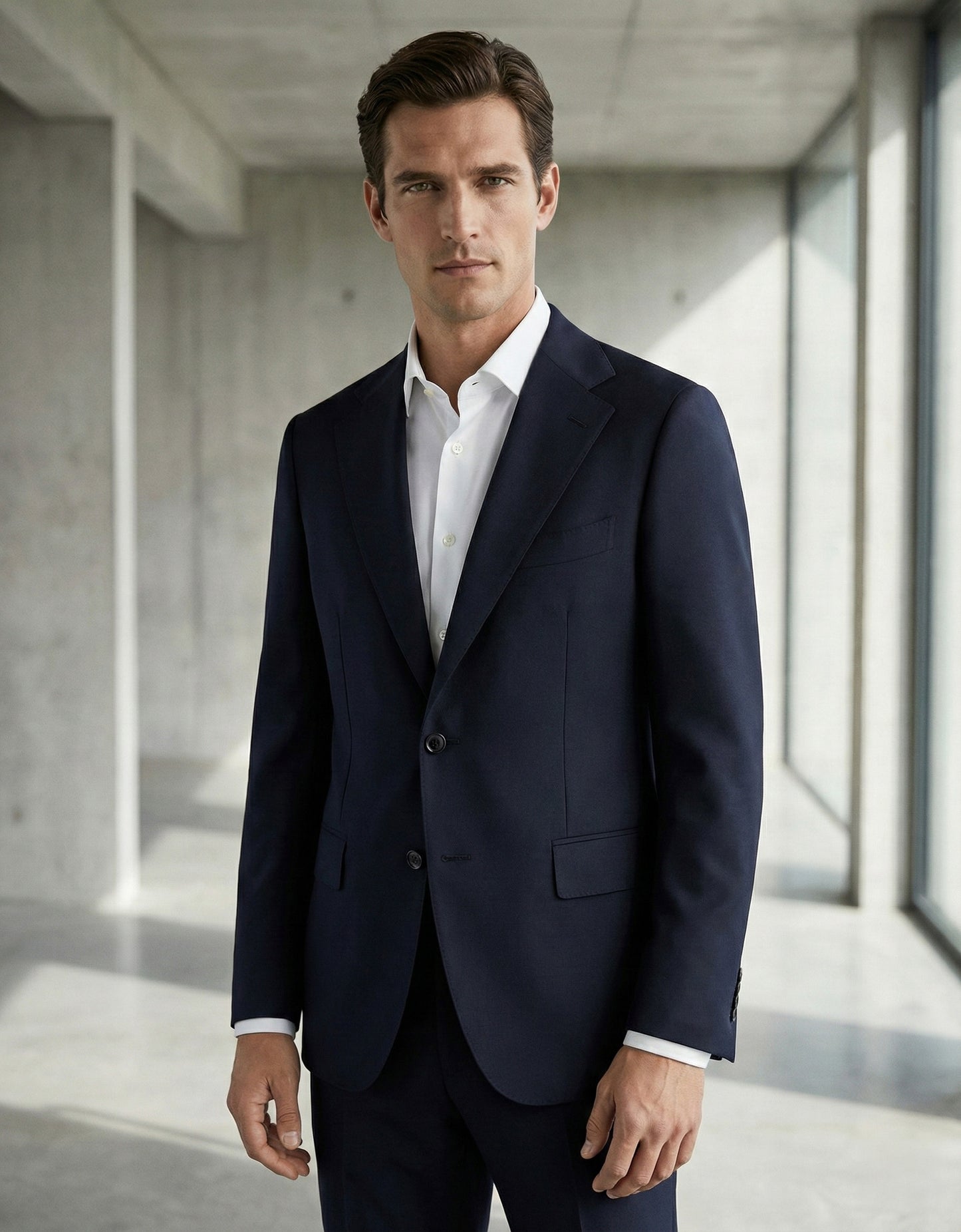 T.O Men's Performance Platinum Blazer Jacket - Navy