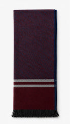 T.O. Collection Micro Stripe Scarf - Burgundy / Navy