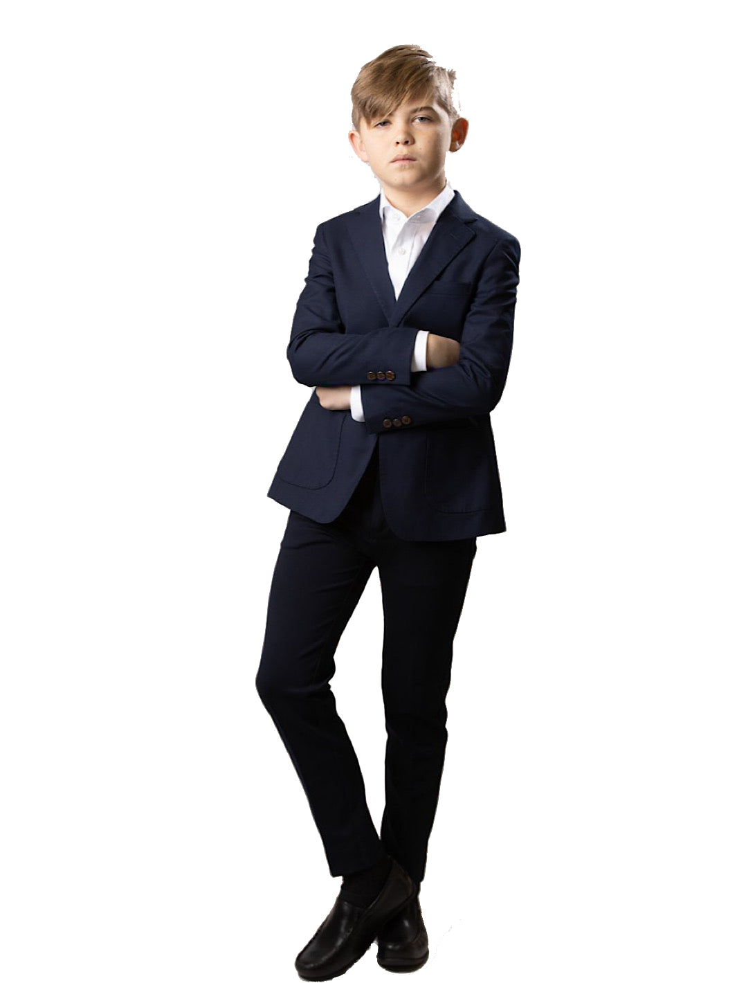 Boy's TR Patch Pocket Suit Jacket - Navy Pique