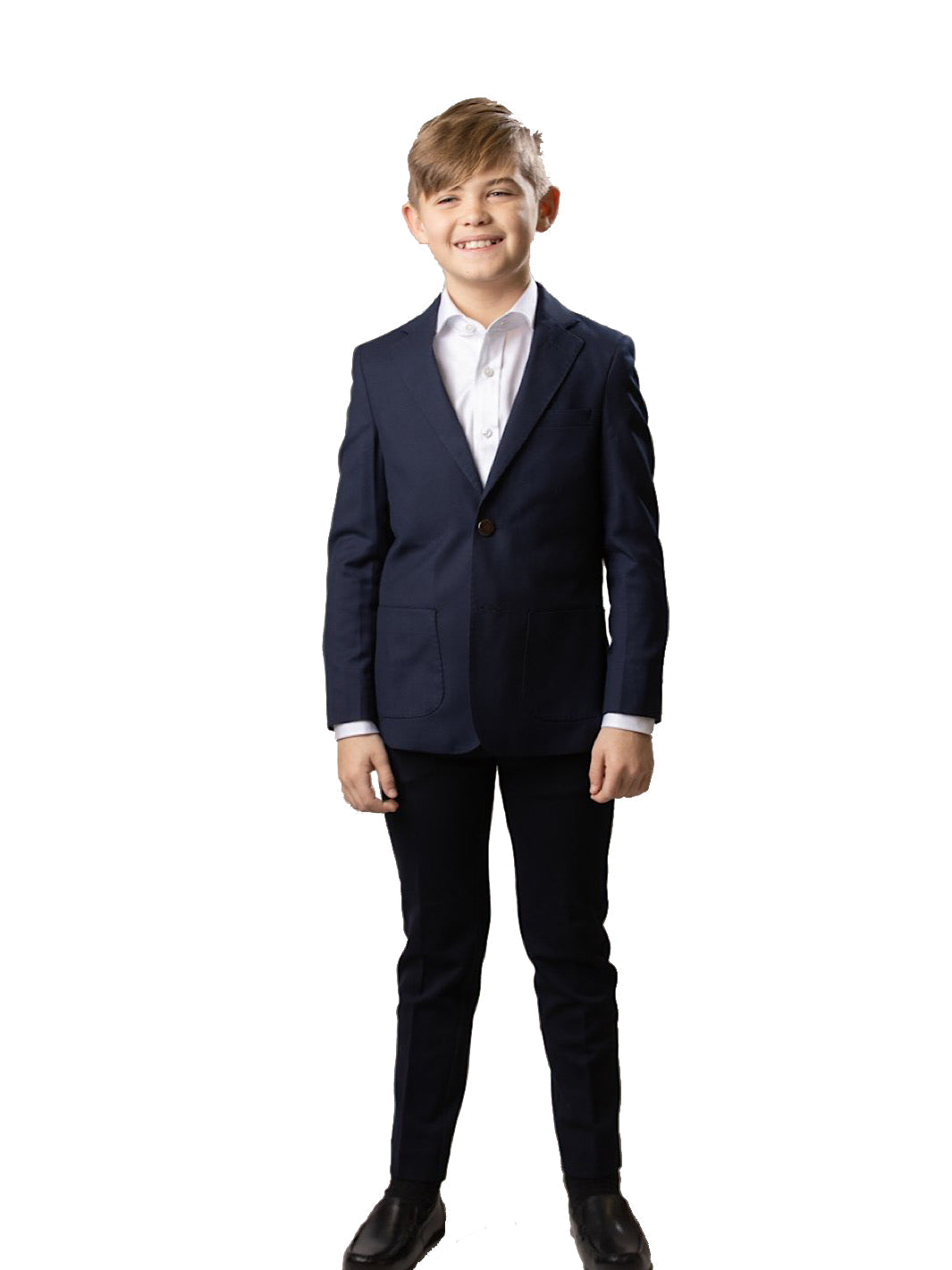 Boy's TR Patch Pocket Suit Jacket - Navy Pique