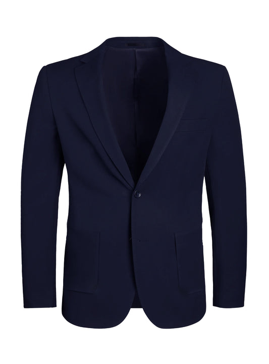 T.O Men's Patch Pocket Performance  Blazer Jacket - Navy